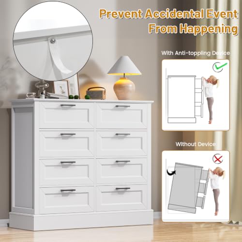Odeekea White Dresser for Bedroom