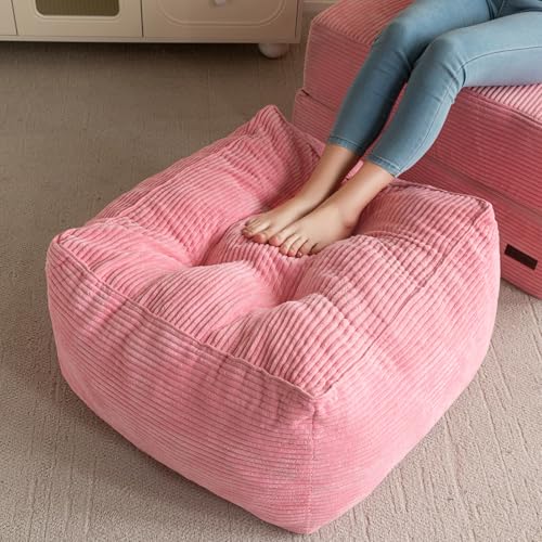 Square Stuffed Pouf Ottoman