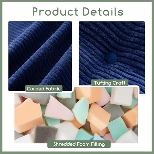 Square Stuffed Pouf Ottoman