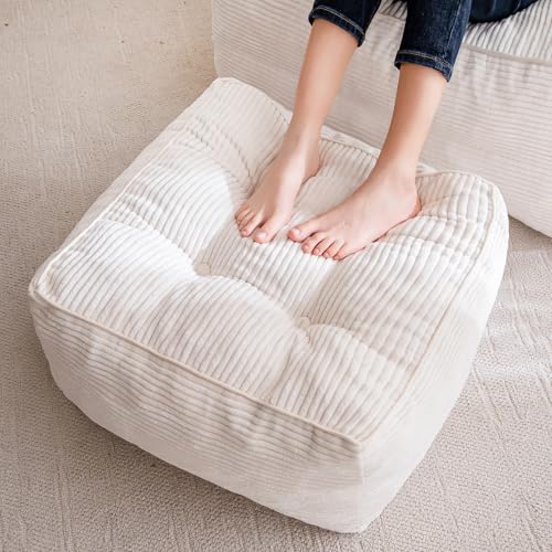 Square Stuffed Pouf Ottoman