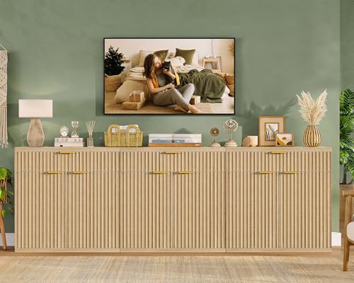 31.5" W Fluted Buffet Cabinet with Storage