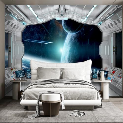 Galaxy Spaceship Bathroom wallpeper Living Room Bedroom Ceiling wall Mural