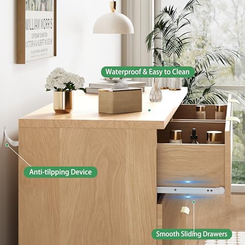 Fluted Dresser for Bedroom with 10 Drawers