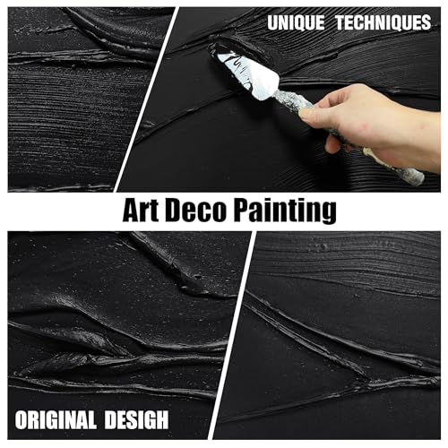 Large Abstract Wall Pictures For Office Minimalist Wall Decorations For Living Room Black Art Work For Bedroom Walls Large Size 29 x 58 Inch