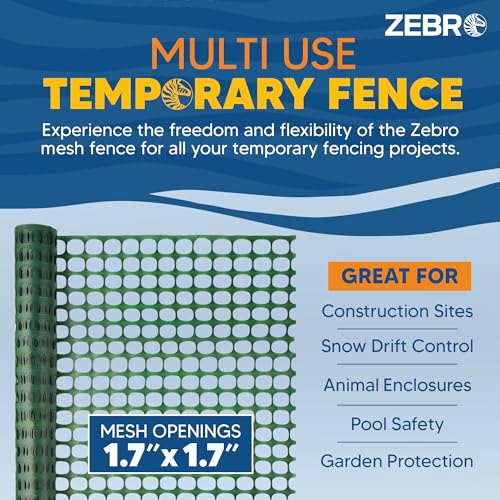 4' x 100' Green Plastic Garden Fence Roll (400 Sq Ft)