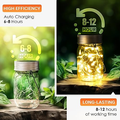Solar Mason Jar Lights (8 Count)