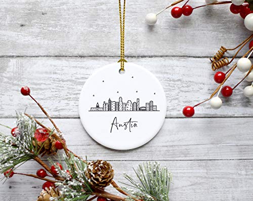 Round Ceramic Porcelain Christmas Tree Ornament Keepsake