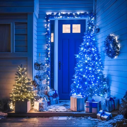Blue Christmas Lights Outdoor Waterproof (600 Count)
