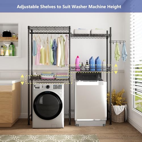 Laundry Organizer Shelves Over the Washer and Dryer Storage Shelf