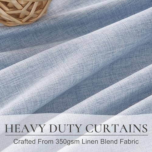 DustyBlue 102 Inches Long Blackout Curtains for Kids Bedroom 2 Panels Set (2 Count)