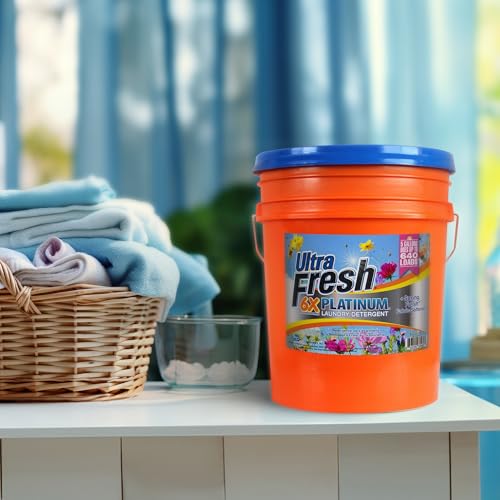 6X Platinum 5 Gal Laundry Detergent with Fabric Softener Bundled with 2 Pack Platinum 6X Laundry Detergent Sheets with Fresh Scent (640 Fl Oz)
