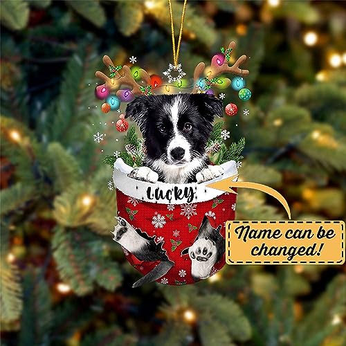 Border Collie Dog Christmas Ornament