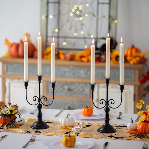 Black Candelabra Candle Holder for Halloween (2 Count)