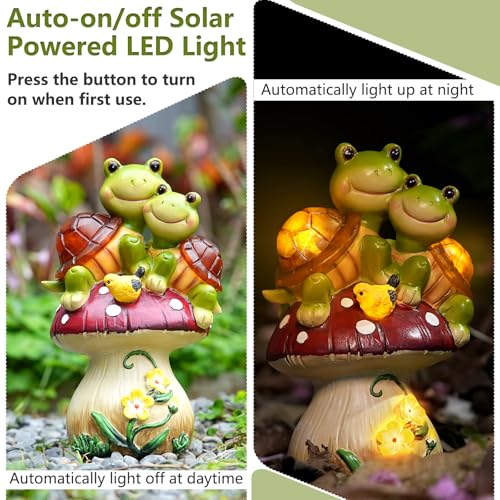 Solar Light Turtle Garden Statue