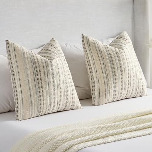Pack of 2 Boho Throw Pillow Covers 18x18 Inch (2 Count)