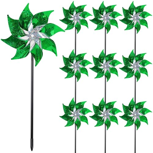 10 Pack Reflective Pinwheels Holiday Decor (10 Count)