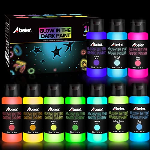 Glow in the Dark Acrylic Paint Set (20 Fl Oz)