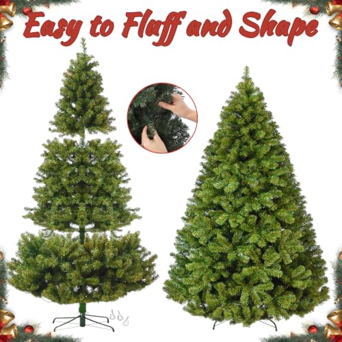 8ft Prelit Noble Fir Wide Artificial Christmas Tree with RGBW Light