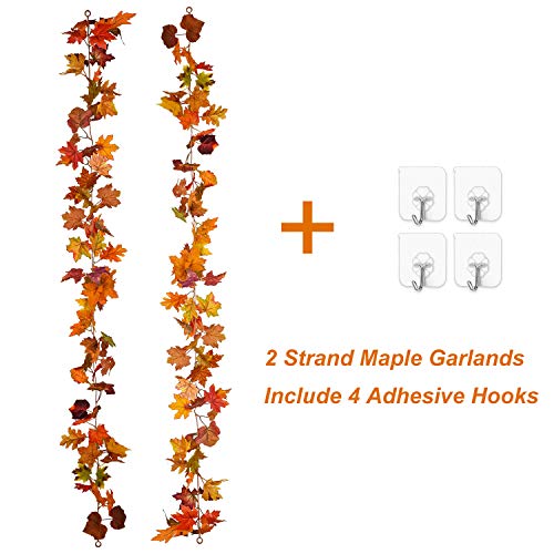 2 Pack Fall Maple Garland (2 Count)