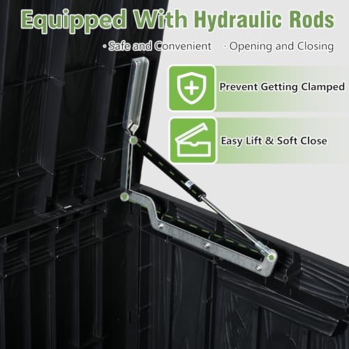 120 Gallon Waterproof Large Resin Deck Box