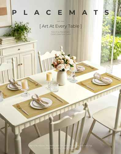 Gold Frame Placemats Set of 6 (6 Count)