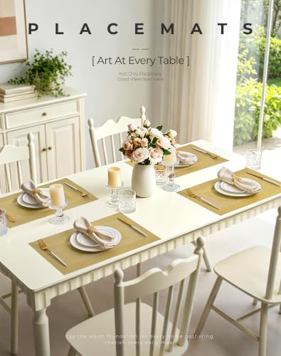 Gold Frame Placemats Set of 8 (8 Count)