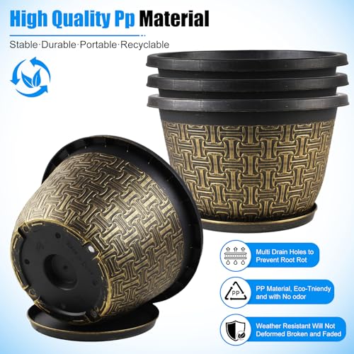 10 Inch Plant Pots (4 Count)