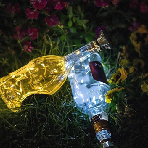 Upgraded 12 Pack Diamond Solar Wine Bottle Lights (6.5 Foot)