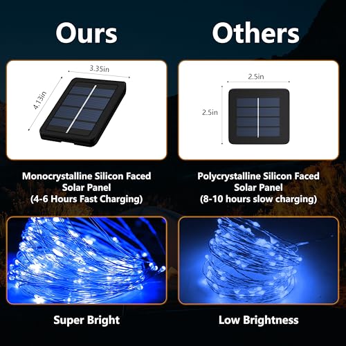 2 Pack 200 LED Solar Fairy Lights Outdoor (2 Count)