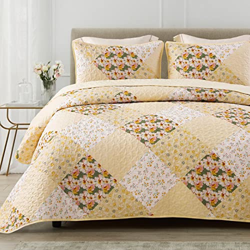 Reversible Boho Quilt King Size Yellow