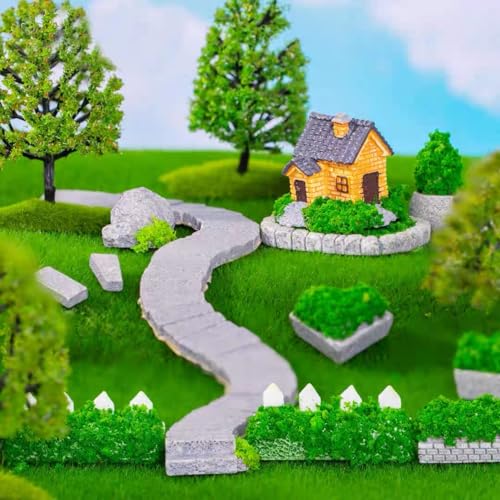 8 Pcs 6 X 6 Inch Fake Grass Decor for Crafts