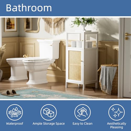 Bathroom Storage Cabinet Rattan