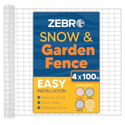 4' x 100' White Plastic Garden Fence Roll (400 Sq Ft)
