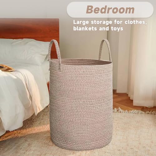 80L Cotton Rope Laundry Basket Hamper