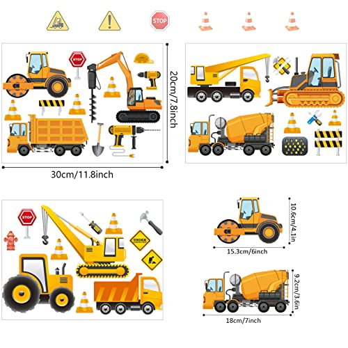 Glow in The Dark Construction Wall Decals