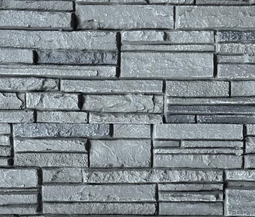Distinct 6 Pack Faux Stone Wall Panel 48 in x 13 in x 2 in Stacked Stone High Density Polyurethane Wall Siding Panels 24 sq ft (24 Sq Ft)