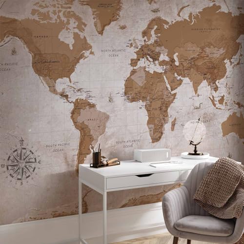 Premium Wall Mural World Map 157x110 in (8 Count)