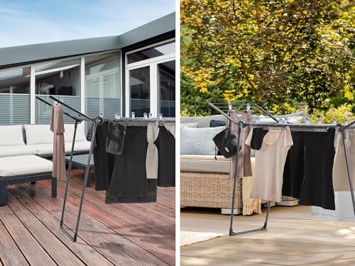 Pegasus 150 Solid Slim Black Edition Clothes Airer