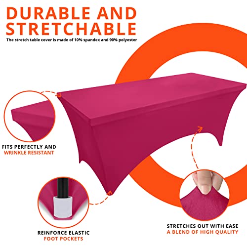 Spandex Table Cloth 2 Pack [6FT (2 Count)