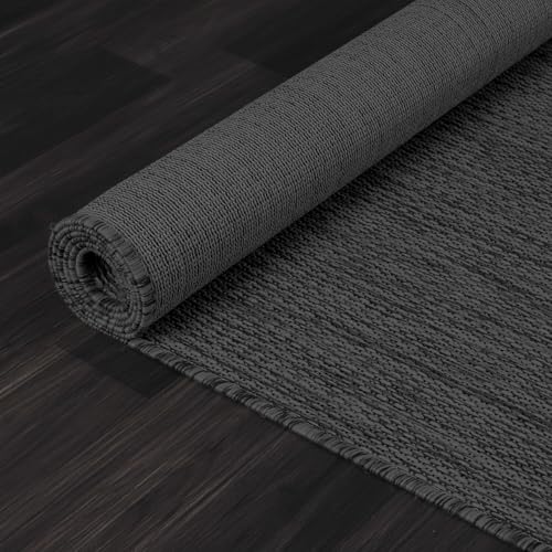 Washable Indoor Outdoor Rug 6x9 Weather Resistant Area Rugs Modern Solid for Porch Deck Balcony Backyard Patio Outside Carpet (54 Sq Ft)