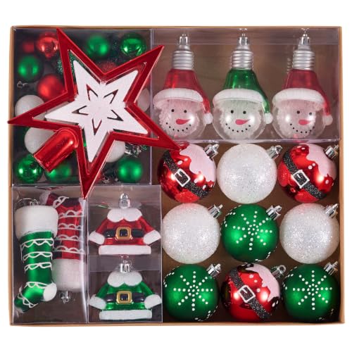 70ct Christmas Ball Ornaments Tree Decorations Set (70 Count)