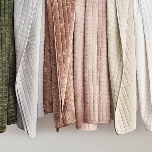 Channel Box Stitch Velvet Quilt Set