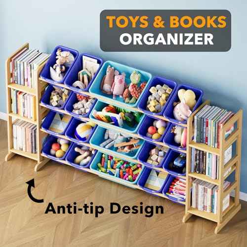 Toy Storage Organizer with 6 Shelves and 20 Bins