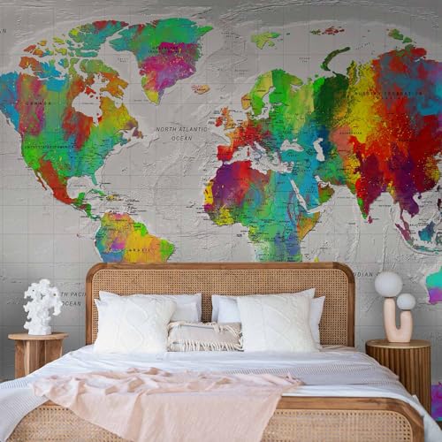 Premium Wall Mural World Map 157x110 in (8 Count)