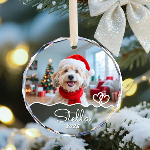 Personalized Dog Ornaments for Christmas Tree with Photo