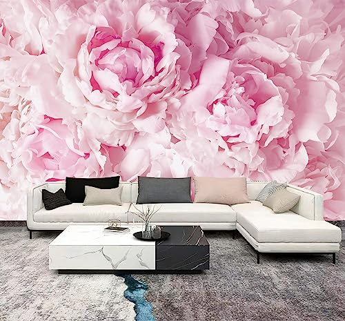 Pink Floral Wallpaper Large Peony Flower Wall Mural for Girls Room