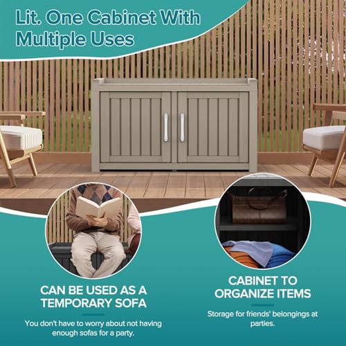Shoe Cabinet Storage Bench Indoor Outdoor