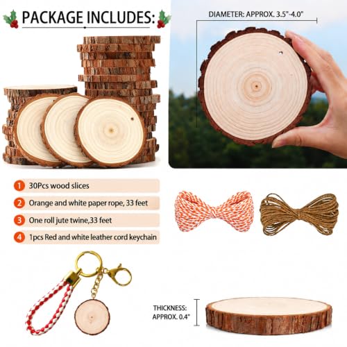 Wood Slices 3.5 (30 Count)