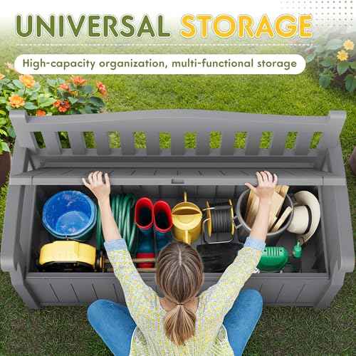 80 Gallon Outdoor Storage Bench Deck Box