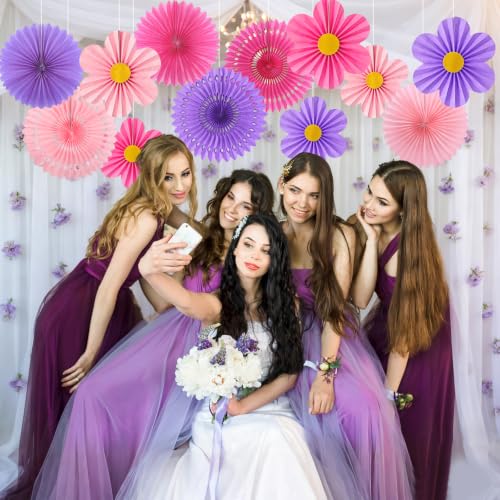 12 Pcs Pink Purple Party Decorations (12 Count)